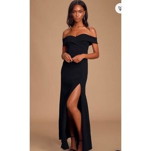 Lulus | Black Off-the-shoulder Dress